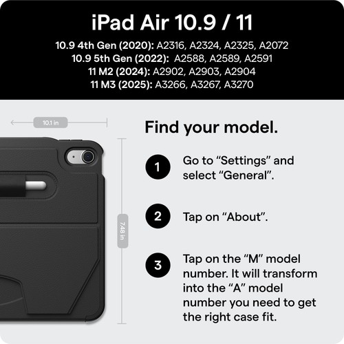 Für iPad Air 11 (M3 2025 / M2 2024) iPad Air 4 & 5 10,9 Zoll (2020/2022) - Pr... - Bild 2 von 8