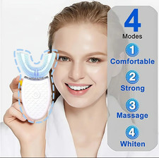 360° U-Type Sonic Toothbrush | Automatic | USB Rechargeable | Silicone Head