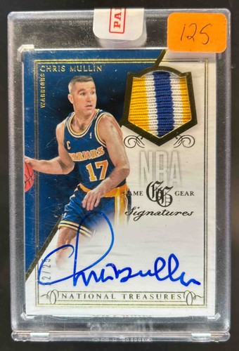 2013-14 National Treasures Chris Mullin NBA Game Gear Patch Prime Auto #12/25