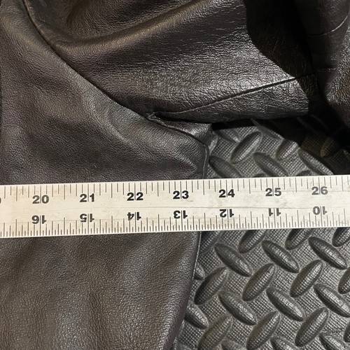 Phase Two Black Leather Quilted Lined Hooded Jacket Mens Size 1X1X - Picture 10 of 11