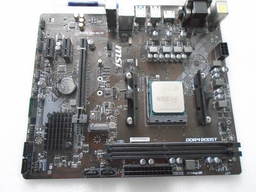 AMD MSI A320M PRO-M2 V2 AM4 Motherboard Combo w/ RYZEN 5 PRO 2400GE - Picture 9 of 16