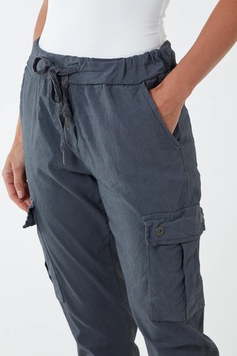 Übergrößen Damen Magic Super Stretch Jogger Cargo Taschenhose Hose - Bild 57 von 65