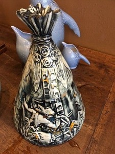 Vintage-McCoy-USA-Pottery-Native-Warrior-cookie-jar