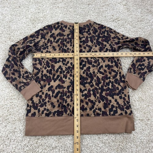 stars above womens small pajama lounge top crewneck leopard print sweater - Bild 9 von 9