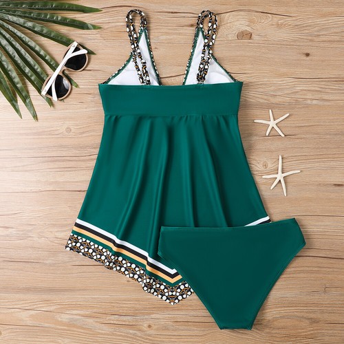 New Women Tankini dots Swimdress Swimsuit Beachwear Push Up Swimwear Plus Size - Picture 13 of 16