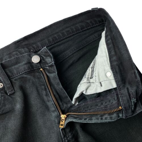 Levi's Premium 512 Black Stretch Slim Tapered Fit Jeans Size W29 L28 - Picture 6 of 12