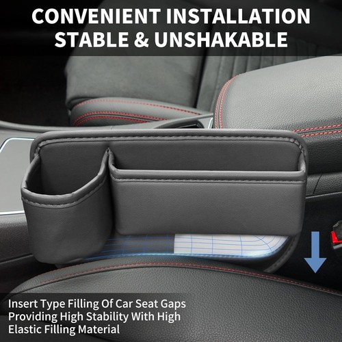 2 Pack Car Seat Gap Filler Organizer with Cup Holder, Universal Fit Car Seat Gap - Picture 4 of 7