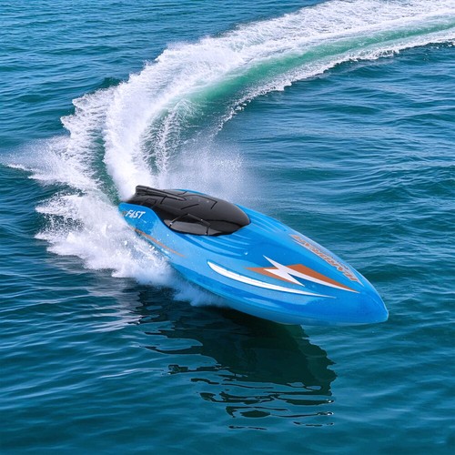 Ferngesteuertes Boot mit LED-Licht RC Boot 15 KM/H 2,4-GHz Rennboote 1 Batterien - Bild 18 von 22