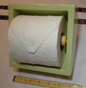 Vintage Lime Green Full Recessed Glossy Ceramic Toilet Paper Image Is Loading Vintage Lime Green Full Recessed Glossy Ceramic Toilet