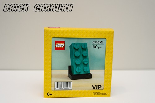 LEGO 6346101 VIP Buildable Teal 2x4 Brick NIB - Picture 1 of 3