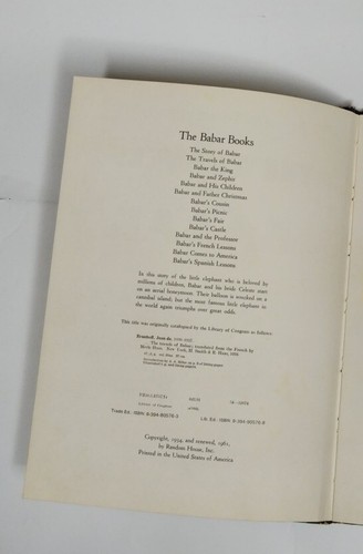 The Travels Of Babar By Jean De Brunhoff Random House Hardcover 1961 - Bild 5 von 5