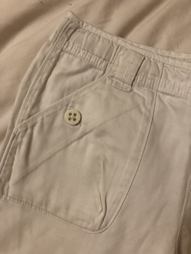 Gap Kids White 3/4 Length Trousers Bow Pockets Adjustable Elastic Waist 12 Years - Picture 2 of 10