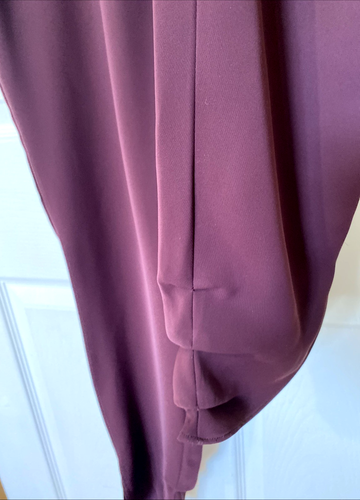 White House Black Market Size 0 Burgundy Jumpsuit Sleeveless Polyester Jumpsuit - Picture 10 of 15