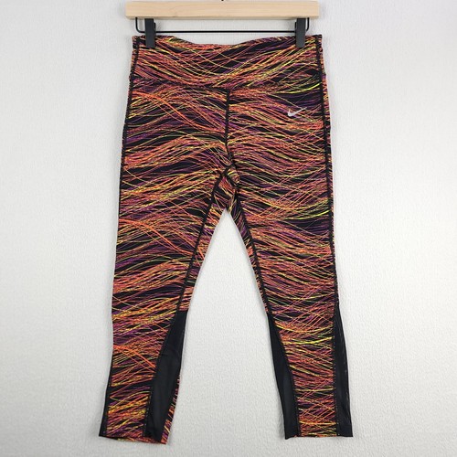 Nike Epic Lux kurze Leggings Damen Medium schwarz bedruckt Dri-Fit Laufen Training