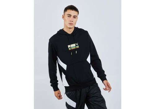 NEW PUMA NEON XBU WORLD SUPERSTAR FLEECE TOP HOODIE HOODY PULLOVER HOODIE MEN - Picture 6 of 7