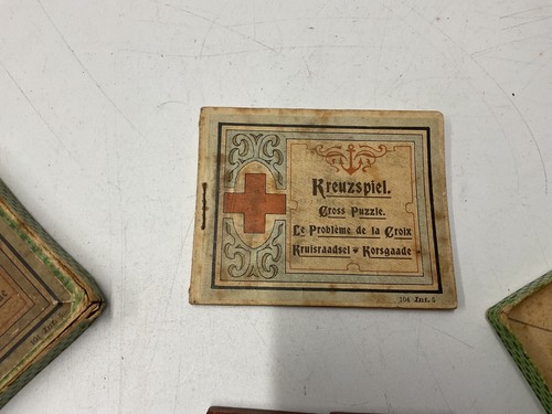 Antique Kreuziel Cross Puzzle Game Greek Stone Puzzle F.A.D. Richter & CLE - Picture 10 of 20