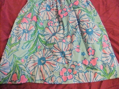 Lilly Pulitzer Floral Dress Womens Size Small Blue Green Pink Strapless - Picture 6 of 8
