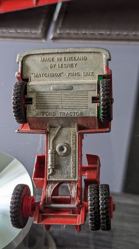 Vintage Lesney Made Matchbox King Size #K-20 Ford Tractor & Tasker Transporter - Picture 10 of 11