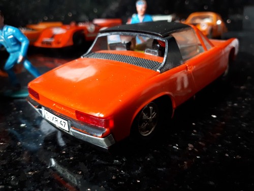 MODELLAUTOS CARRERA UNIVERSAL "PORSCHE 914/6", orangerot, gepflegt - Picture 4 of 7