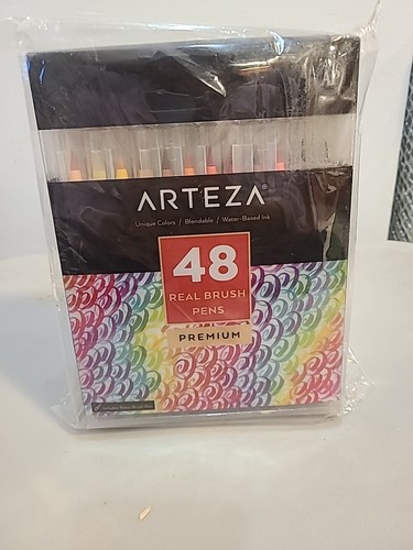 Arteza Real Brush Pens 48 Colours For Watercolour Painting With Flexible Nylon - Picture 1 of 2