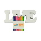 Make Shoppe 'Live' Wooden Letters Sign, 4.10" x 1.56" x 0.48", White