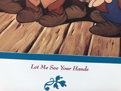 ディズニー　白雪姫 ドーピー セル画 Let me see your hands DISNEY Lithograph Snow White Seven Dwarfs Let Me See Your