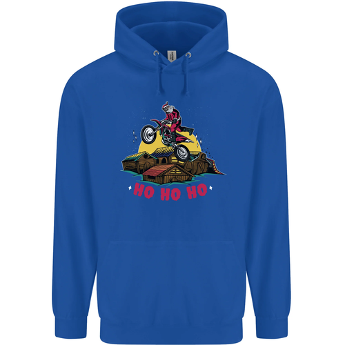 Christmas Santa Motocross Dirt Bike Childrens Kids Hoodie - Picture 43 of 80