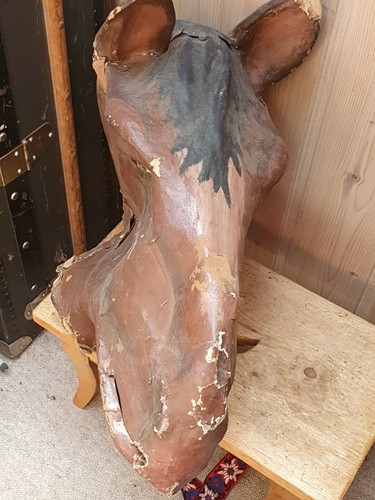 Uralte Faschingsmaske Theater Maske / Schwellkopp? carnival mask PFERD - Bild 7 von 8