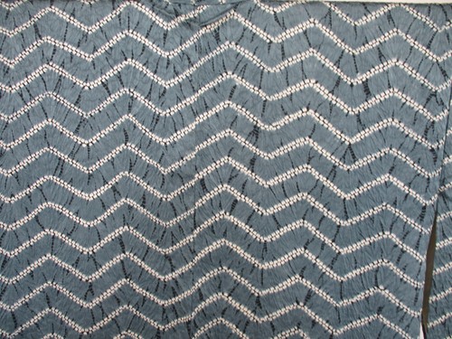 Japanese Vintage Kimono Haori Jacket Silk Blue front string Height 32.67in - Picture 20 of 23