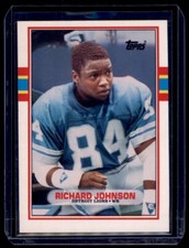 1989 Topps Traded Richard Johnson  1036 Rookie Detroit Lions #26T