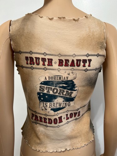 Official 2001 MOULIN ROUGE Movie Copyright Studded Tank (OOAK Designer Piece) Sm - Picture 6 of 9