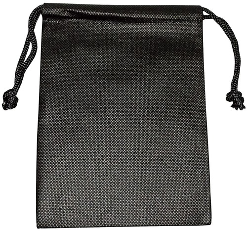 10 Zuziehbeutel mit Kordelzug Kordelzugbeutel unbedruckt schwarz PP 10x14cm - Bild 2 von 4
