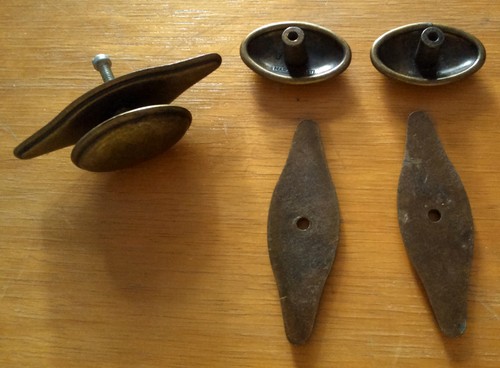 3 Vintage Rumänische Metall Schlüssel Schloss halten Türschlösser Schrank Möbel Deko - Bild 4 von 9