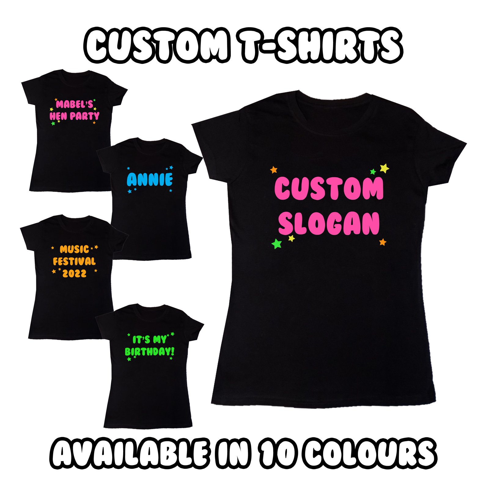 Personalised Custom Unisex Festival Stag Parties 80s Stars UK | eBay