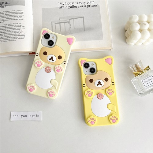 Süße 3D Rilakkuma Katze Krallen Hülle Cover für iPhone 16 Pro Max Plus 15 14 13 Pro - Bild 7 von 18