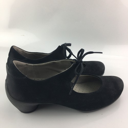 Ecco Sculptured Shoes Womens Black Nubuck Lace Up Mary Jane Euro 37  US 7 - Picture 4 of 8