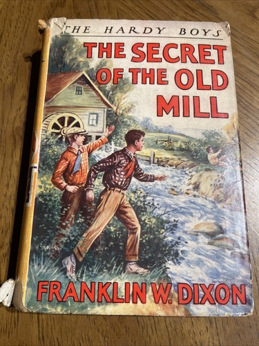 The Secret Of The Old Mill 1927 Hardy Boys Yellow Spine Hardcover Dust Cover