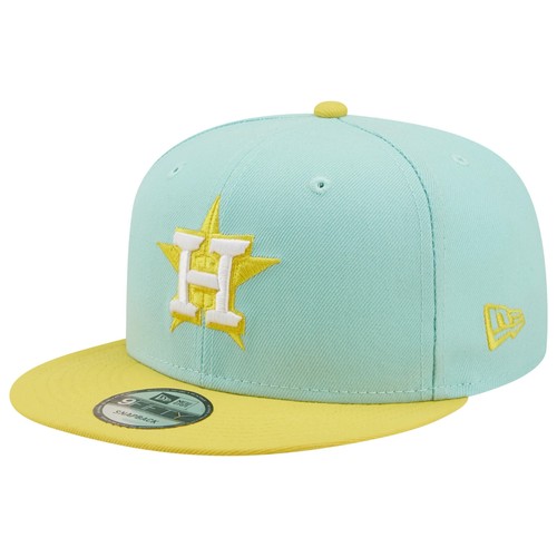 Houston Astros New Era 9FIFTY Color Pack Turquoise Yellow Adjustable Cap OSFM - Picture 2 of 5