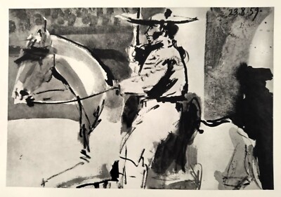 PABLO PICASSO 1960 DRUCK signiert und datiert ''auf dem Teller'' #UniqueGift of RARE ART