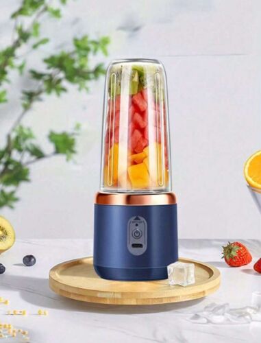 Portable Electric Juicer 400ml USB Rechargeable with Double Cup for Smoothies - Picture 9 of 9