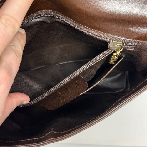 Borsa messenger vintage Salvatore Ferragamo pelle marrone tracolla pelle di serpente - Foto 12 di 15