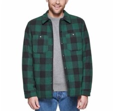 GH Bass  Co Wool Blended Lined Men's Jacket Green Size MEDIUM