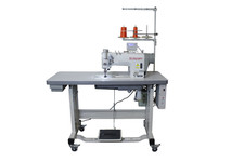 NT-T8422 AUTOMATIC DOUBLE NEEDLE SEWING MACHINE TO SET ZIPPERS