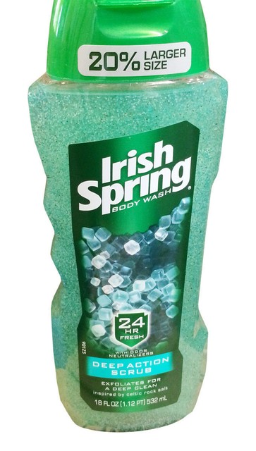 4 Irish Spring Body Wash 24hr Deep Action Scrub Ebay Irish Spring Body Wash Deep Action Scrub 18 Oz New