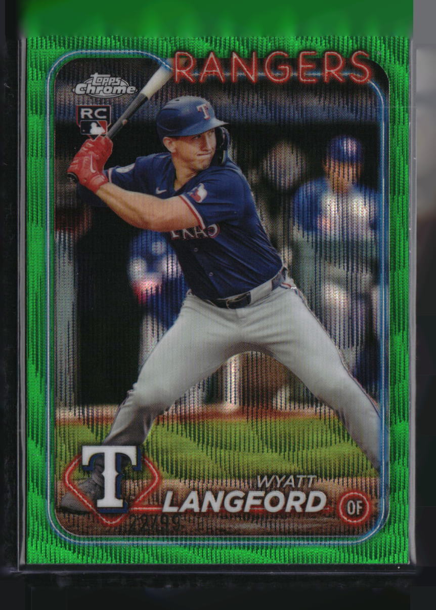2024 Topps Chrome Update #USC35 Wyatt Langford Green Wave Refractors #/99