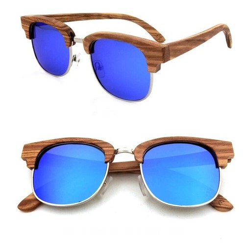 Natural Bamboo Polarized Zebra Wooden Sunglasses Unisex Handmade Glasses Eyewear - Picture 12 of 12