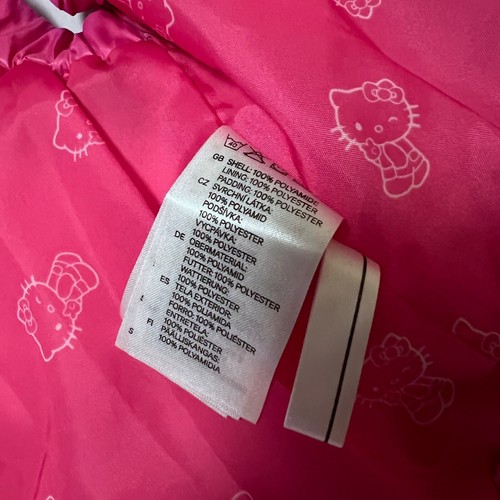 H&M Hello Kitty Girls US 2Y-3Y EUR 98 Pink Puff Winter Vest Polyamide/Polyester - Picture 9 of 9