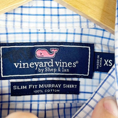 VINEYARD VINES Blue White Button Down Long Sleeve Shirt Men's XS - Picture 4 of 7