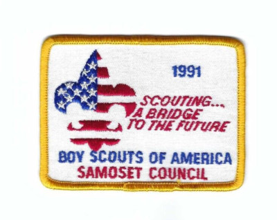 Boy Scout Patch Samoset Council 1991 ''A Bridge to the Future''