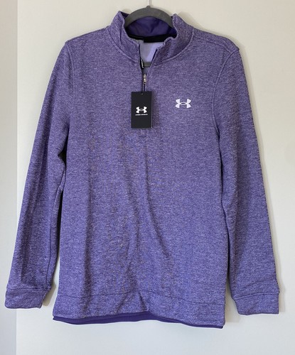 Under Armour Herren Twilight Purple Storm Fleece Quarter Zip Golf Pullover Gr. S - Bild 2 von 7